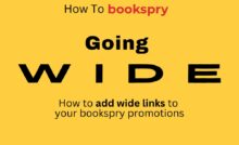 how to add wide links to bookspry book promotions
